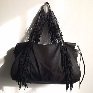MZ Wallace Black Bedford Fringe Tote
